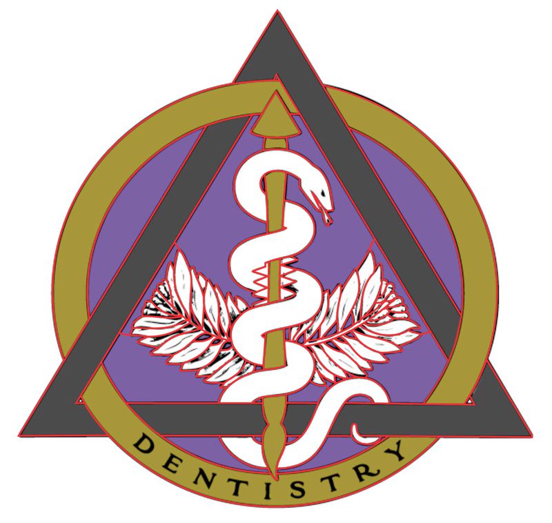 Dental Caduceus Stained Glass Panel