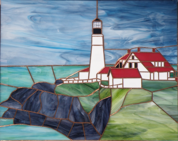 Portland Head Lighthouse Stained Glass