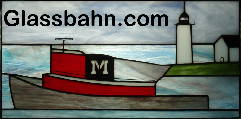 Tugboat Stained Glass Panel