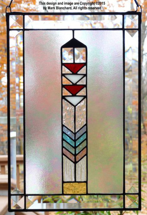 Stained Glass Prairie Style Lighthouse